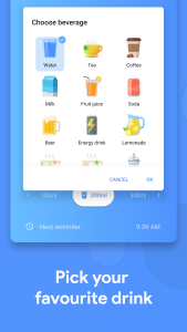 اسکرین شات 3 برنامه Drink Water Reminder & Tracker