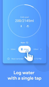 اسکرین شات 1 برنامه Drink Water Reminder & Tracker