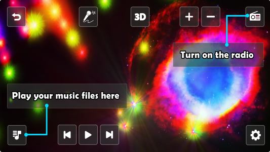 اسکرین شات برنامه Astral 3D FX Music Visualizer 2