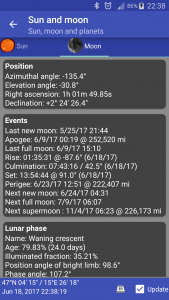 اسکرین شات 5 برنامه Sun, moon and planets