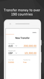 اسکرین شات برنامه OFX Money Transfer 3