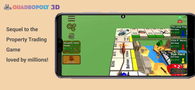 اسکرین شات بازی Quadropoly 3D - Business Board 1