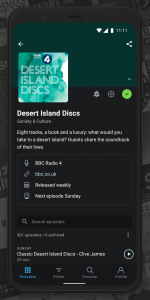 اسکرین شات برنامه Pocket Casts - Podcast Player 5