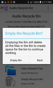 اسکرین شات برنامه Audio Recycle Bin 7