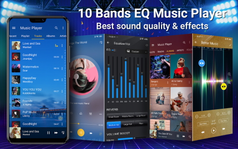 اسکرین شات برنامه Music Player - Equalizer & MP3 1