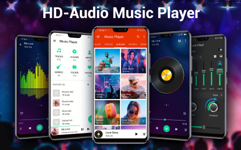 اسکرین شات 1 برنامه Music Player - MP3 Player & EQ