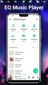 اسکرین شات 2 برنامه Music Player - MP3 Player & EQ