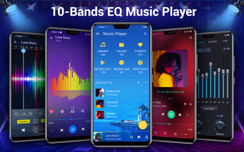 اسکرین شات 1 برنامه Music Player - MP3 Player