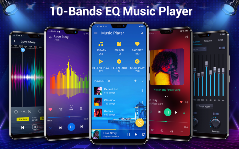 اسکرین شات برنامه Music Player - MP3 Player 1