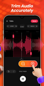 اسکرین شات 2 برنامه Audio Editor, MP3 Cutter