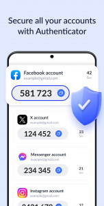اسکرین شات 1 برنامه Authenticator App - SafeAuth
