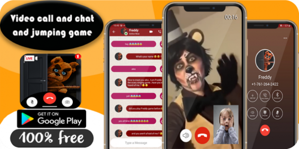 اسکرین شات 1 بازی fake call from fredy