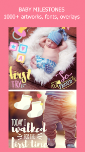 اسکرین شات برنامه Baby Story Tracker Milestone Sticker Photo Editor 3