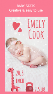 اسکرین شات برنامه Baby Story Tracker Milestone Sticker Photo Editor 4