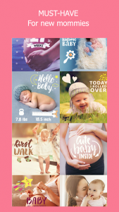 اسکرین شات برنامه Baby Story Tracker Milestone Sticker Photo Editor 1