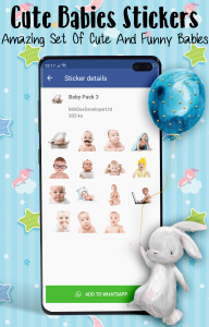 اسکرین شات برنامه Babies Stickers for Whatsapp 3