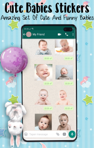 اسکرین شات برنامه Babies Stickers for Whatsapp 1