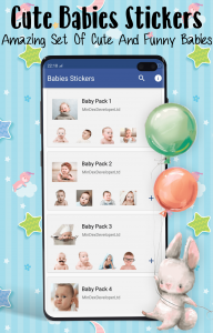 اسکرین شات برنامه Animated Babies Stickers for WhatsApp 2021 2