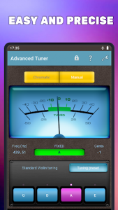 اسکرین شات برنامه Advanced Tuner (for guitar, violin, bass, ukulele) 2