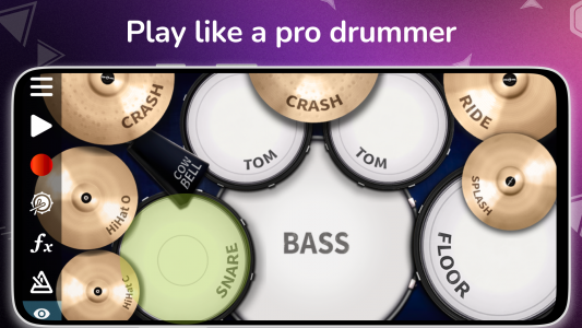 اسکرین شات بازی Drum Solo Studio: drums set 1