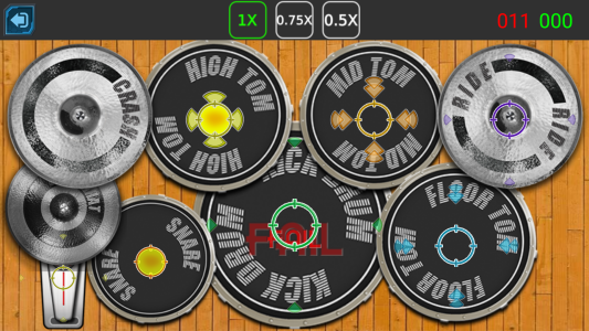 اسکرین شات 4 بازی Drum Hero (rock music game, ti