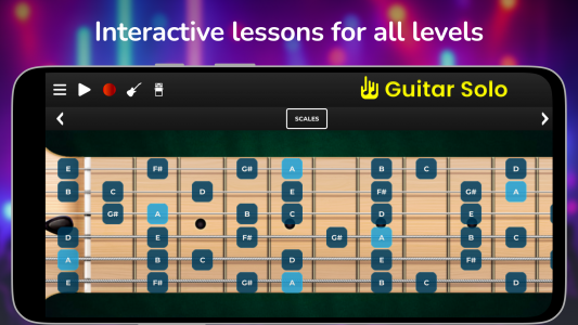 اسکرین شات 4 بازی Guitar Solo: chords scales Fx
