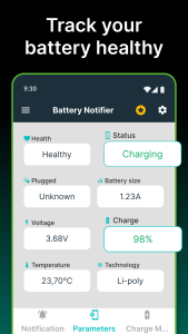 اسکرین شات 6 برنامه Battery Charge Sound Alert