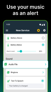 اسکرین شات 5 برنامه Battery Charge Sound Alert