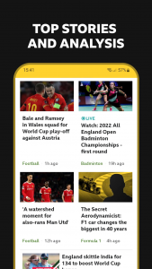 اسکرین شات برنامه BBC Sport - News & Live Scores 2