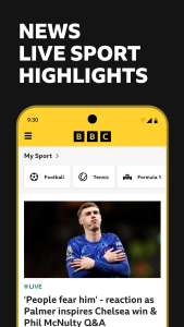 اسکرین شات 1 برنامه BBC Sport - News & Live Scores