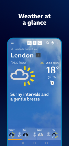 اسکرین شات برنامه BBC Weather 1