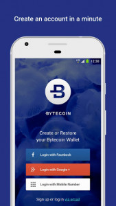 اسکرین شات برنامه Bytecoin Wallet. Store, send & receive BCN coin 1