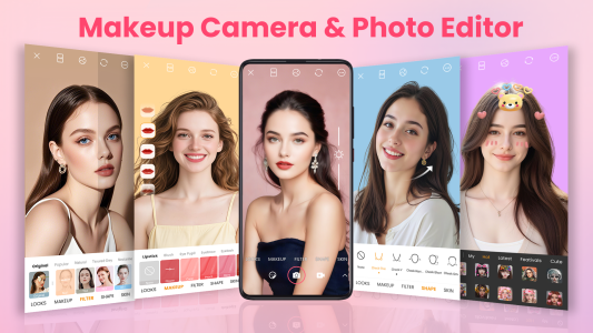 اسکرین شات 1 برنامه Makeup Camera & Selfie Editor
