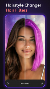 اسکرین شات برنامه Hair Editor, AI Makeup Filters 1