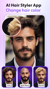 اسکرین شات 2 برنامه Hair Editor, Hair Cut Filter