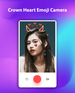 اسکرین شات برنامه Crown Heart Emoji Camera 7
