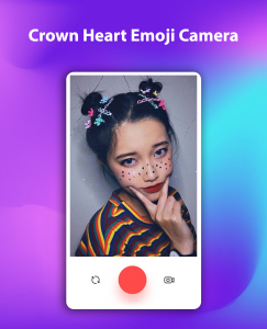 اسکرین شات برنامه Crown Heart Emoji Camera 6