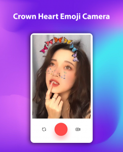 اسکرین شات برنامه Crown Heart Emoji Camera 5