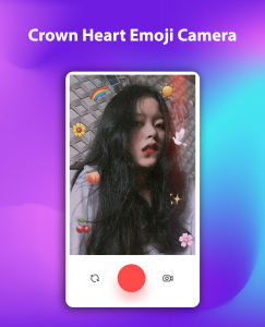 اسکرین شات برنامه Crown Heart Emoji Camera 8