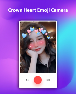 اسکرین شات برنامه Crown Heart Emoji Camera 4
