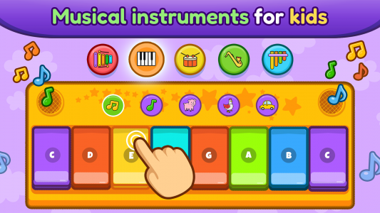 اسکرین شات 5 برنامه Baby Piano, Drums, Xylo & more