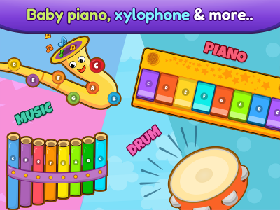 اسکرین شات 4 برنامه Baby Piano, Drums, Xylo & more