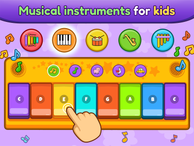 اسکرین شات 1 برنامه Baby Piano, Drums, Xylo & more