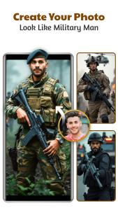 اسکرین شات 2 برنامه Military Man Photo Editor