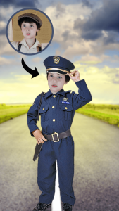 اسکرین شات 2 برنامه Kids Police Suit Photo Editor