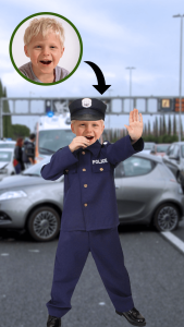 اسکرین شات 3 برنامه Kids Police Suit Photo Editor