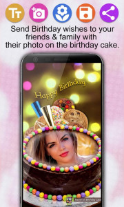 اسکرین شات برنامه Name On Birthday Cake & Photo 8