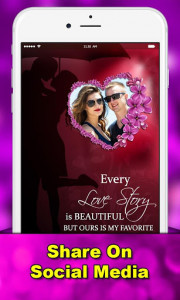 اسکرین شات برنامه love photo greetings: love Romantic photo frames 5