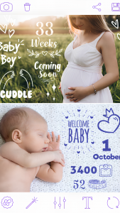 اسکرین شات 3 برنامه Baby Pics App - Baby Photo Art
