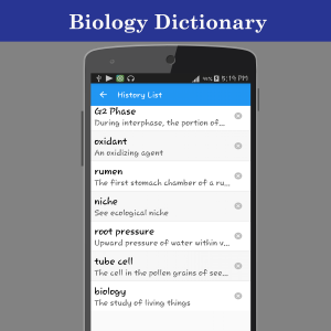 اسکرین شات برنامه Biology Dictionary 4